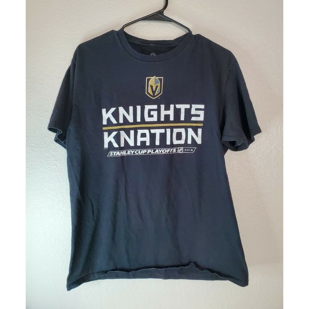 Vegas Golden Knights NHL Knation 2018 Cup Black T-Shirt Size M Medium Hockey LV